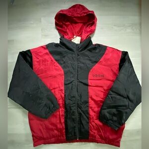 VTG 80s Adidas Men's L Black and Red Athletic Sport Jacket Streetwear